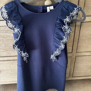 Janie and Jack Eyelet Ruffle Dress